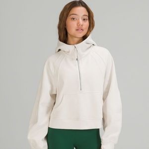 Lululemon Half-zip in white/cream/stone color